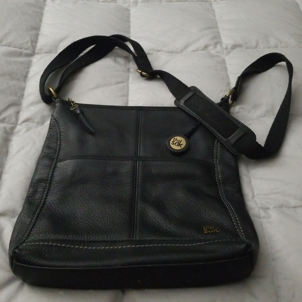 The Sak Leather Crossbody Purse in Black
